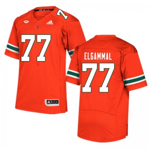 Men Adam ElGammal Orange Miami #77 Stitch Jerseys