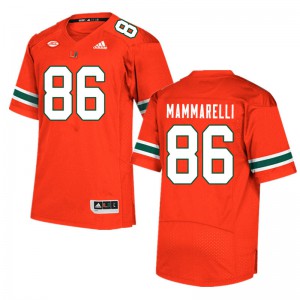 Men's Dominic Mammarelli Orange University of Miami #86 College Jersey