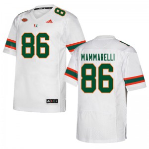 Men Dominic Mammarelli White Miami #86 High School Jerseys