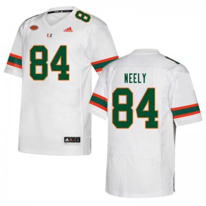 Mens Josh Neely White Miami #84 Stitched Jerseys