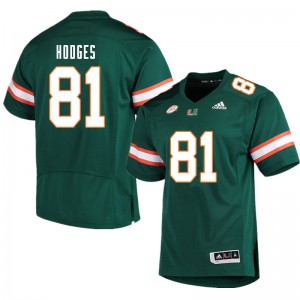Mens Larry Hodges Green Miami #81 Stitch Jersey