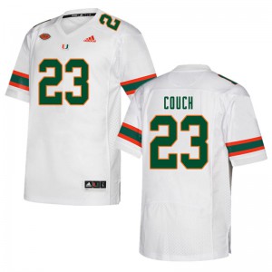 Mens Te'Cory Couch White Hurricanes #23 High School Jerseys