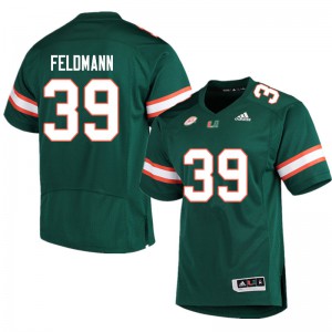 Mens Gannon Feldmann Green University of Miami #39 Player Jersey
