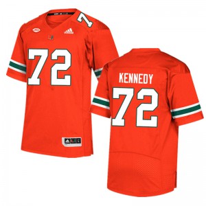 Men's Tommy Kennedy Orange Miami #72 Stitch Jerseys