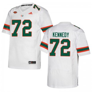 Mens Tommy Kennedy White Miami #72 Stitch Jersey