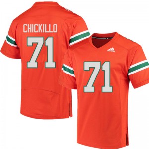 Men's Anthony Chickillo Orange Miami #71 Football Jersey