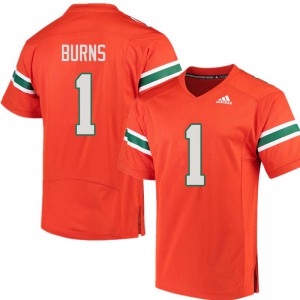 Men Artie Burns Orange Miami #1 Football Jersey