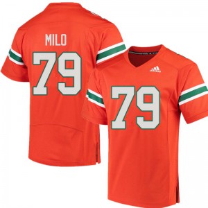 Men Bar Milo Orange University of Miami #79 High School Jersey