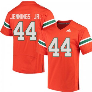 Men Bradley Jennings Jr. Orange Hurricanes #44 Embroidery Jerseys