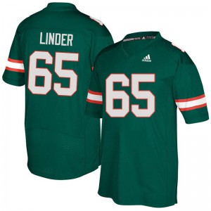 Men's Brandon Linder Green Miami #65 College Jersey
