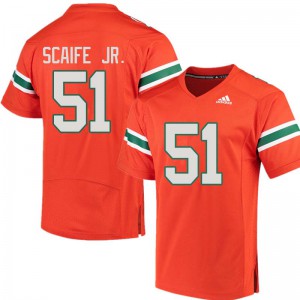 Men's Delone Scaife Jr. Orange Miami #51 Alumni Jerseys