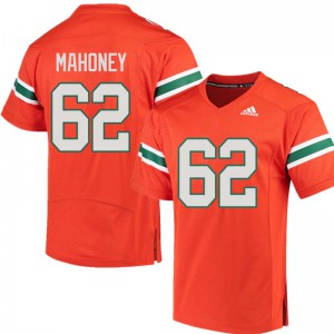 Men Hayden Mahoney Orange University of Miami #62 College Jersey