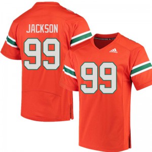 Men's Joe Jackson Orange University of Miami #99 Stitched Jerseys