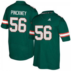 Mens Michael Pinckney Green Hurricanes #56 Alumni Jerseys
