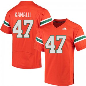 Men's Ufomba Kamalu Orange Miami #47 Embroidery Jersey