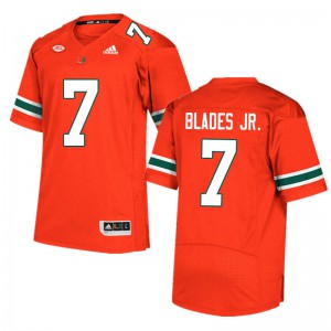 Men's Al Blades Jr. Orange Miami #7 Alumni Jersey