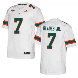 Mens Al Blades Jr. White Miami #7 Official Jersey
