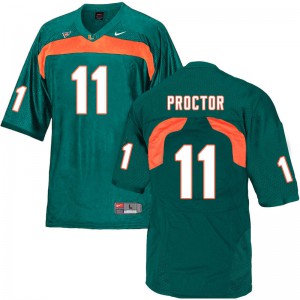 Men's Carson Proctor Green Miami #11 Stitch Jerseys