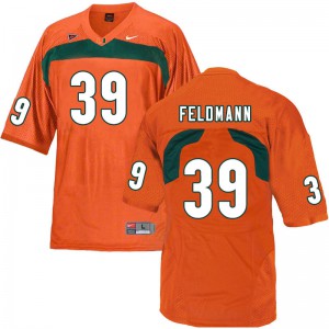 Men's Gannon Feldmann Orange Miami #39 Stitch Jerseys