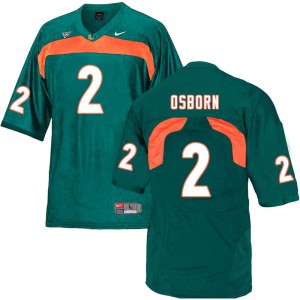 Men's K.J. Osborn Green Miami #2 Football Jersey