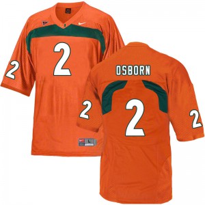 Men's K.J. Osborn Orange Miami #2 NCAA Jersey