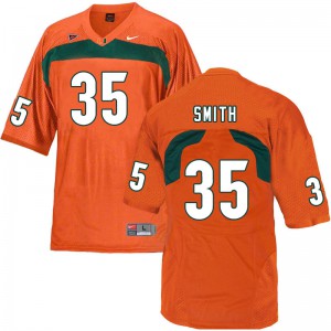 Mens Zac Smith Orange Miami #35 Alumni Jerseys