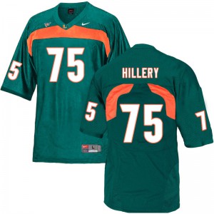 Men's Zalon'tae Hillery Green Miami #75 Stitch Jerseys