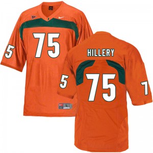 Mens Zalon'tae Hillery Orange Miami #75 Stitch Jersey