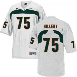 Men Zalon'tae Hillery White Miami #75 Stitched Jersey