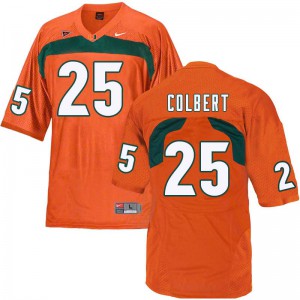 Men's Adrian Colbert Orange University of Miami #25 Stitch Jersey