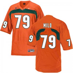 Men Bar Milo Orange University of Miami #79 Stitched Jersey