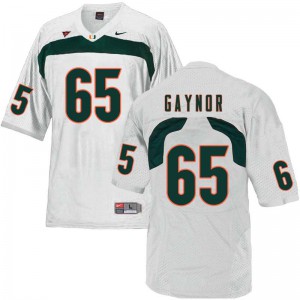 Mens Corey Gaynor White Miami #65 Player Jerseys