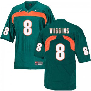 Men Daquris Wiggins Green Miami #8 Stitched Jerseys