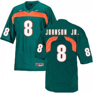 Men's Duke Johnson Jr. Green Miami #8 Official Jersey