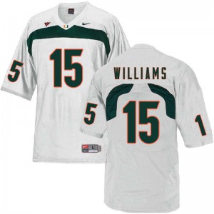 Men's Jarren Williams White Miami #15 Stitch Jerseys