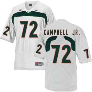 Men's John Campbell Jr. White Hurricanes #72 Embroidery Jerseys