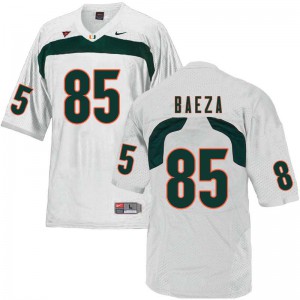 Men Marco Baeza White Miami #85 College Jerseys
