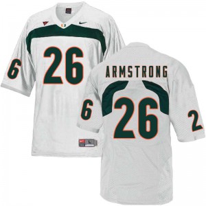 Men's Ray-Ray Armstrong White Miami #26 Official Jersey