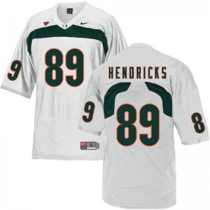Mens Ted Hendricks White Hurricanes #89 Football Jersey
