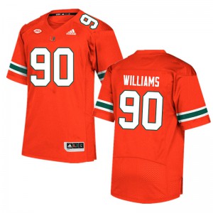 Mens Quentin Williams Orange Miami #90 Alumni Jerseys