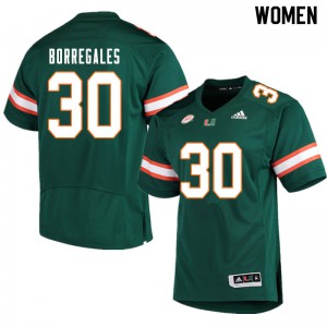 Womens Jose Borregales Green Miami #30 Player Jerseys