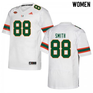 Women's Keyshawn Smith White Miami #88 Stitch Jerseys