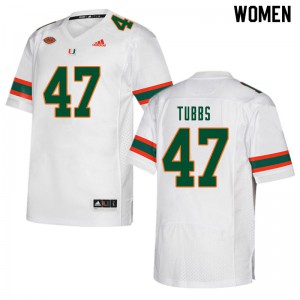 Women's Mykel Tubbs White Miami #47 Official Jersey