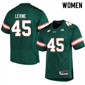 Womens Bryan Levine Green Hurricanes #45 High School Jerseys