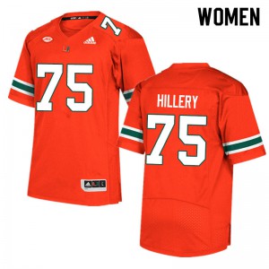 Womens Zalon'tae Hillery Orange University of Miami #75 Stitched Jersey