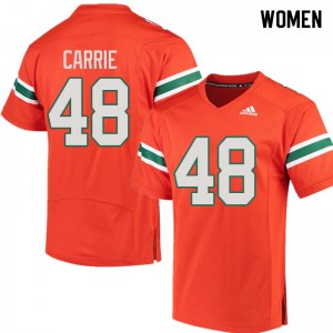 Womens Calvin Carrie Orange Miami #48 Official Jerseys
