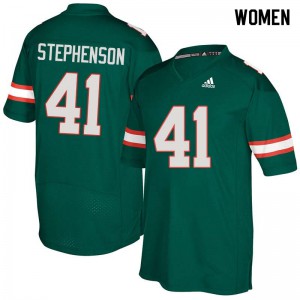 Women Darian Stephenson Green Miami #41 Stitched Jersey