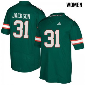 Women's Demetrius Jackson Green Miami #31 Player Jerseys