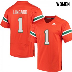 Women's Lorenzo Lingard Orange Hurricanes #1 Stitch Jerseys