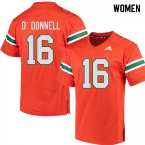 Women's Pat O'Donnell Orange Hurricanes #16 Official Jersey